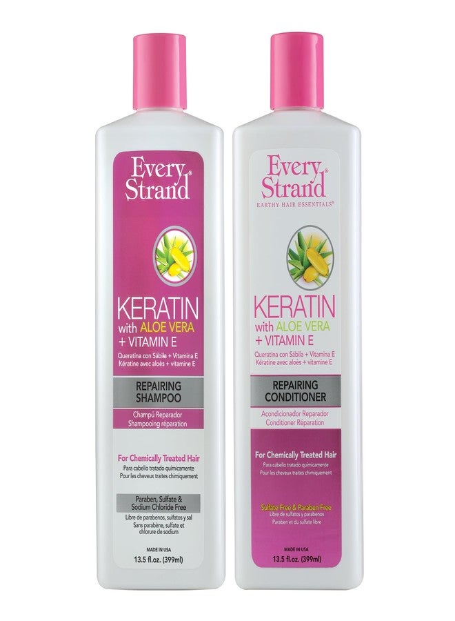 Every Strand Keratin Shampoo and Conditioner 13.5oz - Image 1